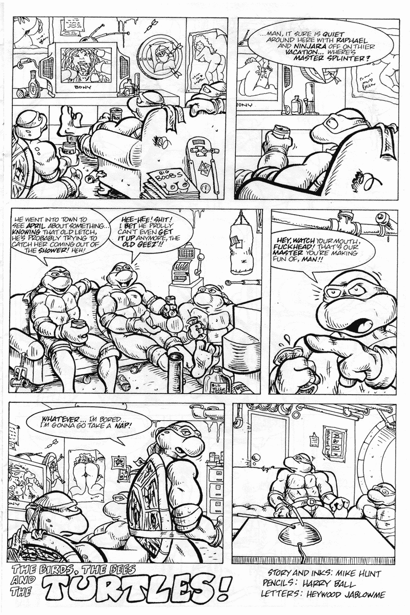 archie_adventure_series black_and_white comic monochrome reptile scalie teenage_mutant_ninja_turtles turtle unknown_artist