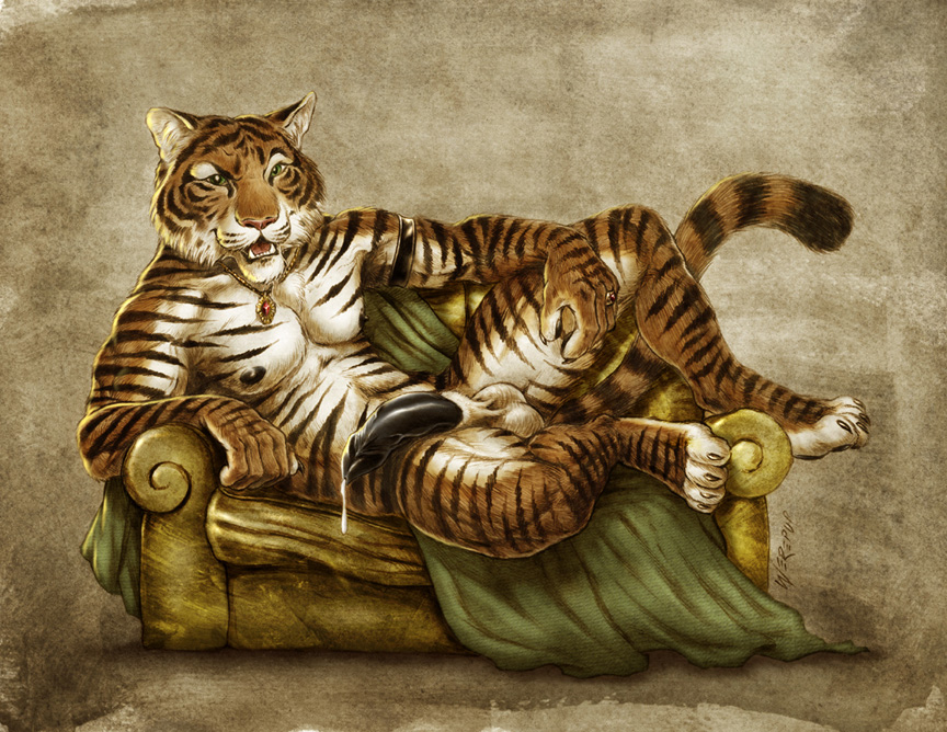 feline penis sofa solo tiger