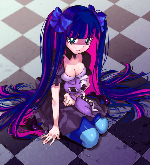 breasts cleavage dress goth gothic panty_&amp;_stocking_with_garterbelt smile stocking_(character) stocking_(psg)