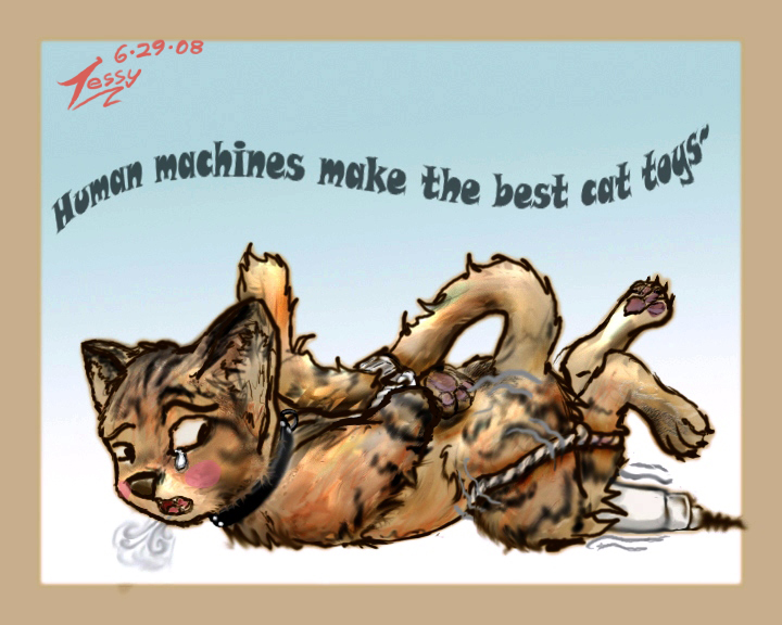 bdsm blush bondage bound cat collar cute feline female helpless massager negachaos0 sandcat tessycat toy