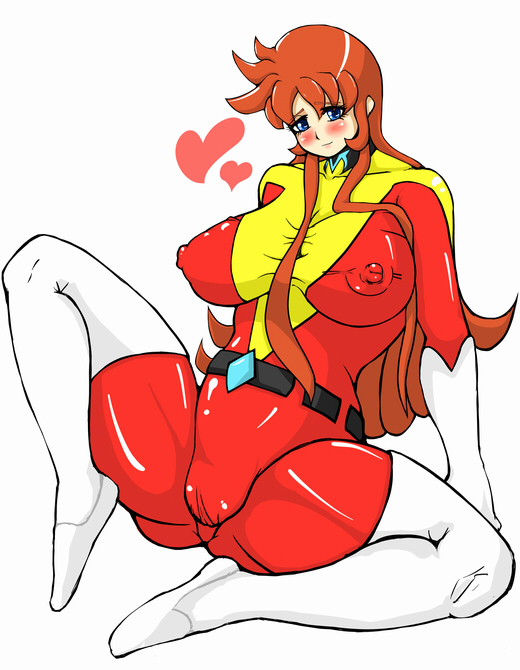 blush cameltoe character_request erect_nipples formal grendizer heart hearts maria_grace_fleed mazinger_(series) smile suit