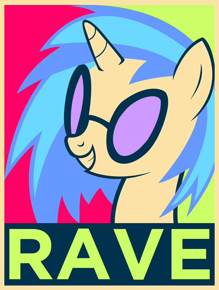 equestria-election equine eyewear female friendship_is_magic glasses hair horn horns horse mammal my_little_pony pony rave solo sunglasses text two_tone_hair unicorn vinyl_scratch_(mlp)