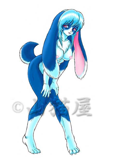 chest_tuft female lagomorph nude rabbit solo yamaneko