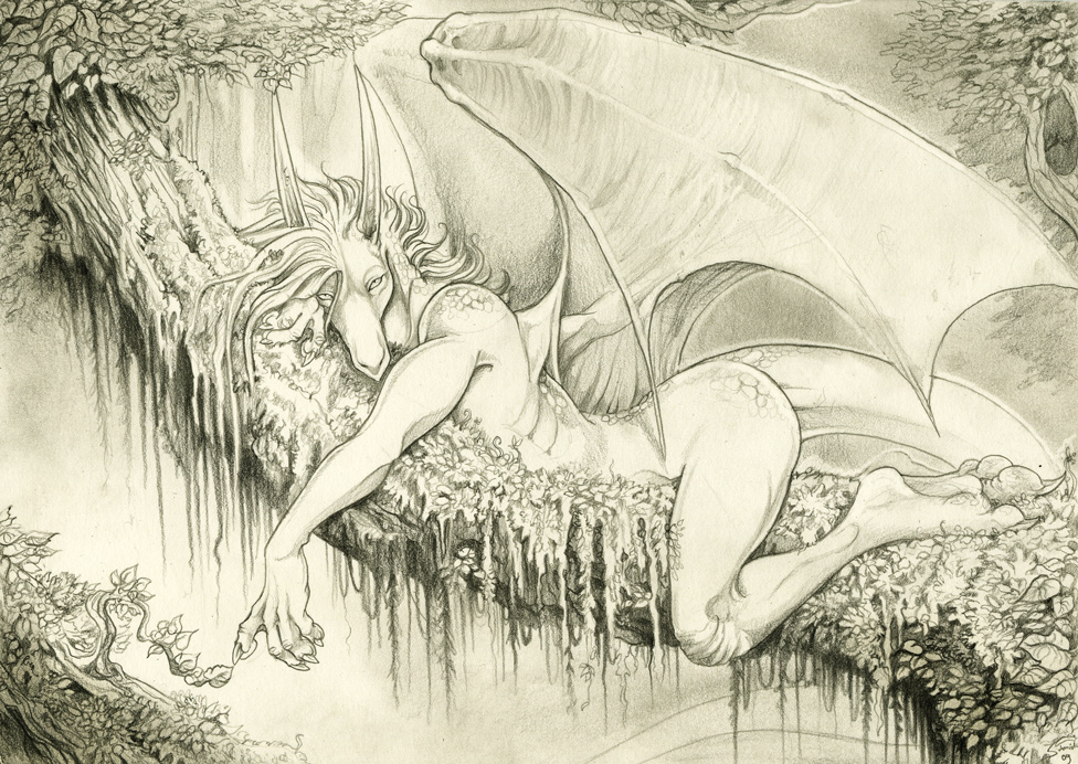 alectorfencer dragon horns looking_at_viewer male nude on_front scalie solo wings