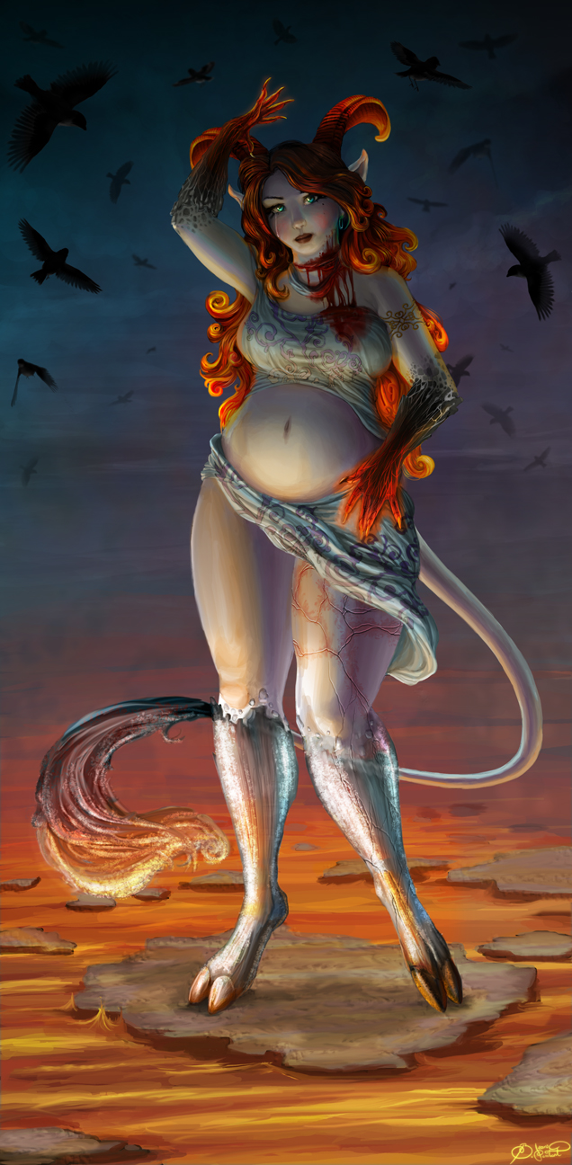 chubby demon female hooves satyr silverone skimpy solo