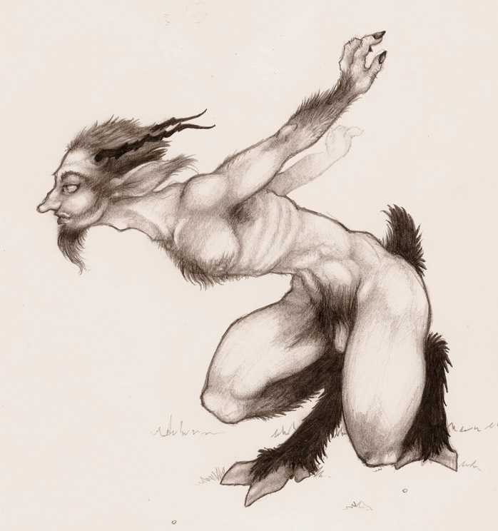 eilid hooves horns male nude satyr solo