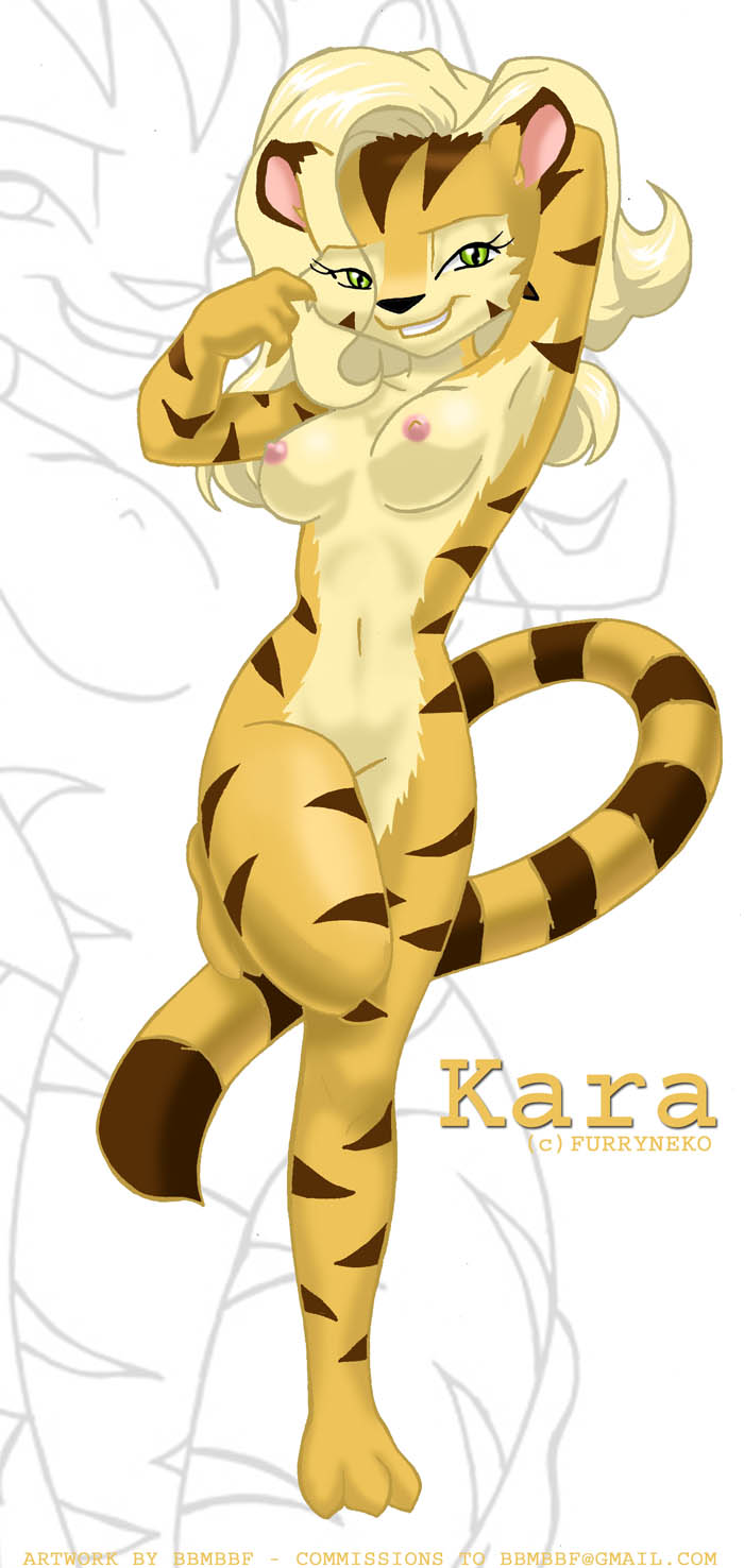 bbmbbf feline female kara nude pose solo tiger