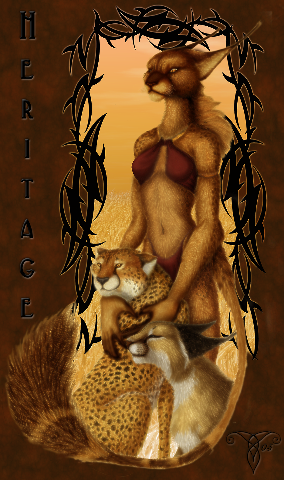 africa anthro caracal cheetah feline female feral hi_res lynx mearu swimsuit