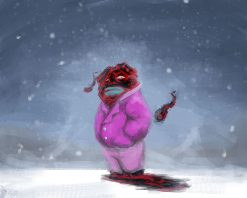 busaiku ghost_(psg) panty_&amp;_stocking_with_garterbelt snow solo standing