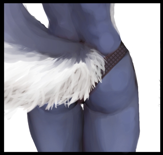 back butt canine close-up female naburus solo underwear