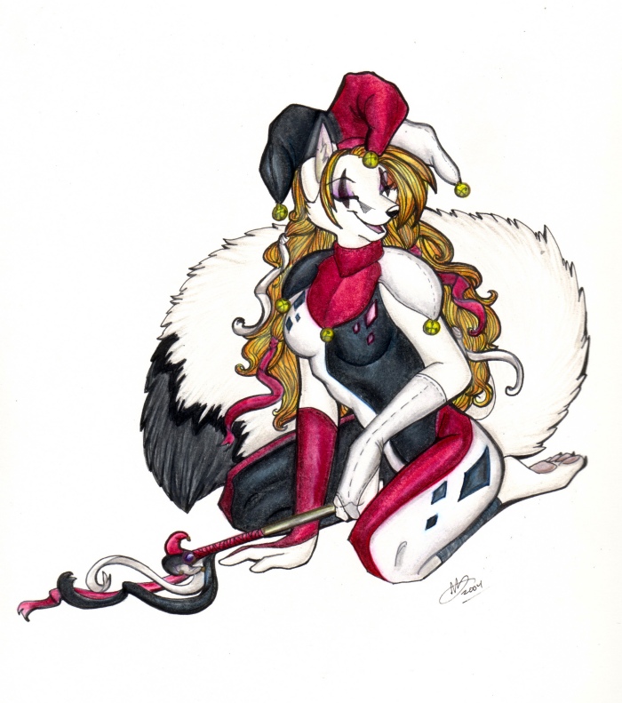 2004 canine clothing female fox jester melissa_o'brien solo tail unitard