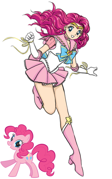 crossover equine horse my_little_pony pinkie_pie_(mlp) sailor_moon