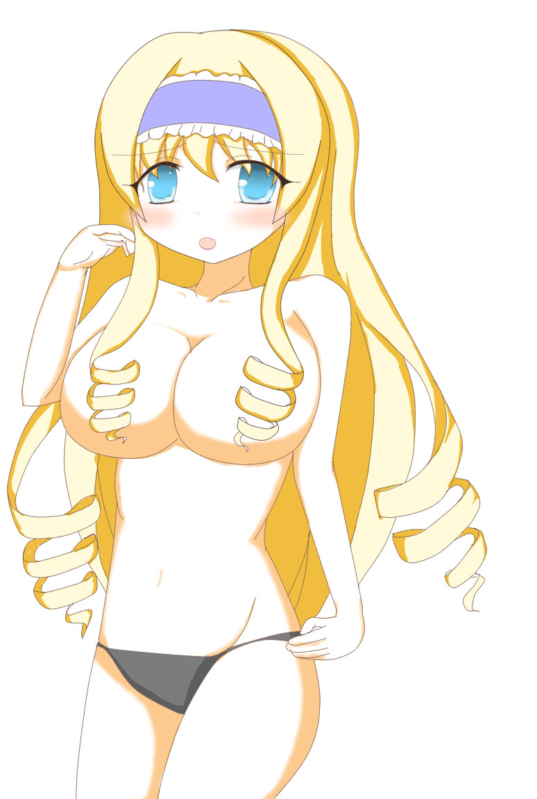 blush breasts cecilia_alcott covering infinite_stratos large_breasts panties underwear