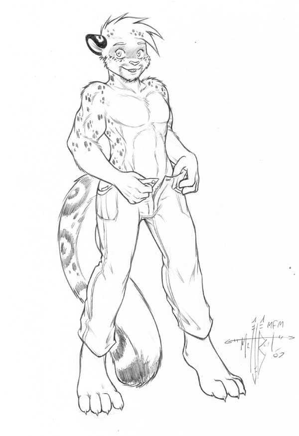 feline leopard matt_burt solo topless undressing