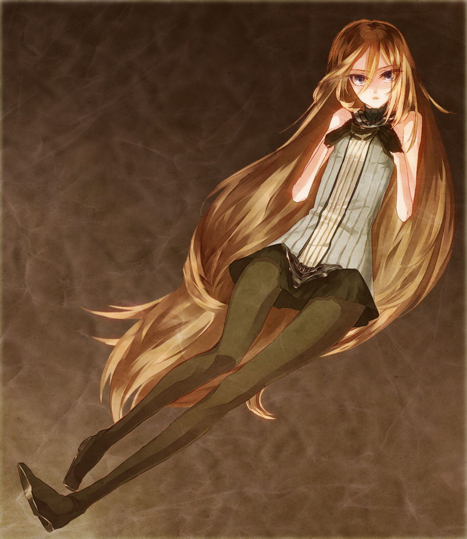 bad_id bad_pixiv_id blonde_hair blue_eyes gihuta_hiroshi gloves lily_(vocaloid) long_hair pantyhose solo very_long_hair vocaloid