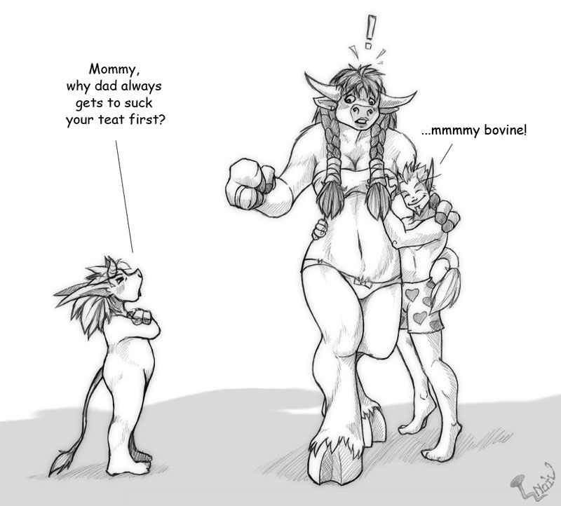 awkward_moment bovine bovine_damnit breasts child cow cute elf engrish family female funny hooves hybrid lips male nude question straight tauren underwear warcraft wolfy-nail world_of_warcraft