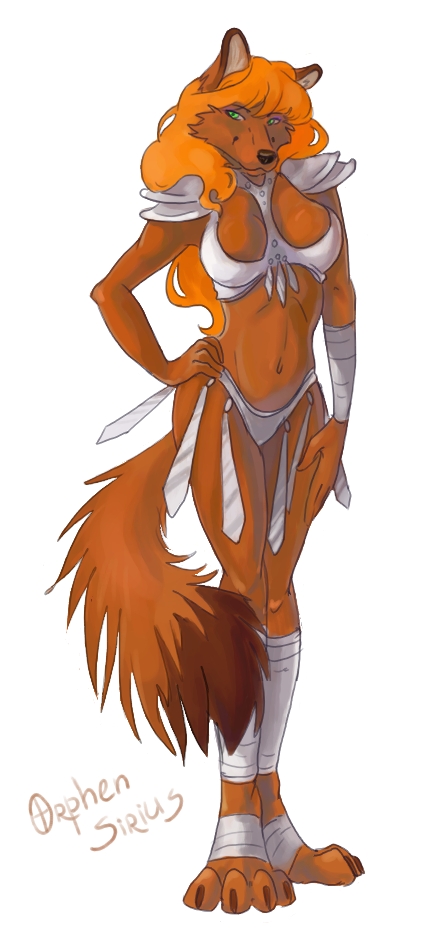 canine female looking_at_viewer midriff orphen-sirius skimpy solo unconvincing_armour vagabondbastard wolf