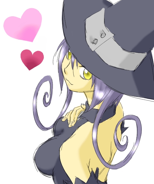 &lt;3 blair hat heart purple_hair soul_eater witch witch_hat yellow_eyes