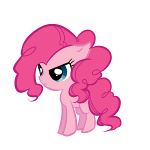 equine female feral friendship_is_magic fur horse low_res mammal my_little_pony pink_fur pinkie_pie_(mlp) plain_background pony solo unknown_artist white_background