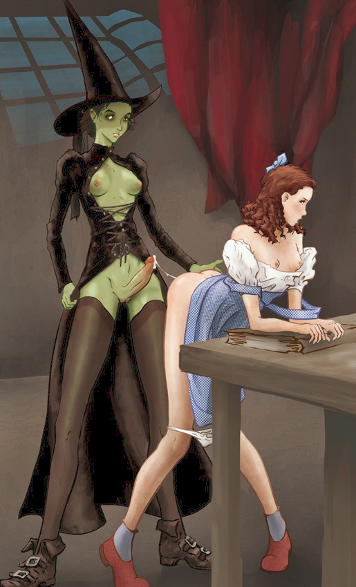 dorothy_gale elphaba tagme wicked_witch_of_the_west wizard_of_oz