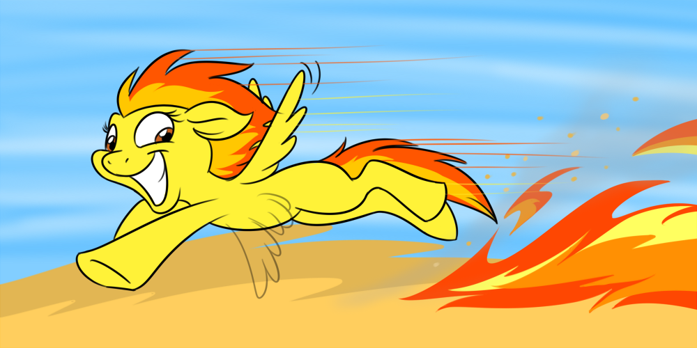 equine female feral fire friendship_is_magic hair horse mammal my_little_pony pegasus pony solo spitfire_(mlp) two_tone_hair unknown_artist wings wonderbolts_(mlp)