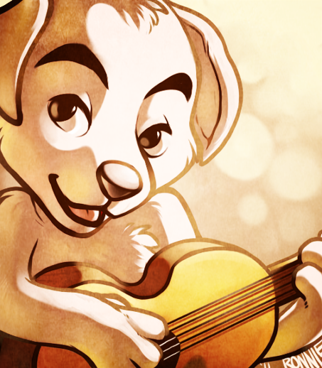 animal_crossing canine chest_tuft cute dog fur guitar k.k._slider k.k._slider_(animal_crossing) looking_at_viewer male mammal nintendo open_mouth ronnie smile solo tuft video_games