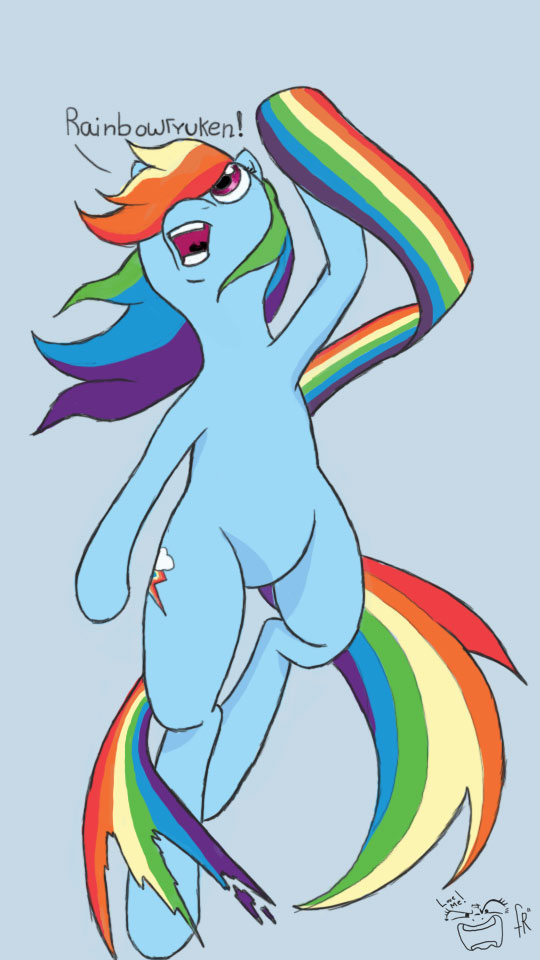female feral friendship_is_magic horse mammal my_little_pony pony rainbow_dash_(mlp) rainbowryuken solo unknown_artist