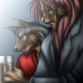 bomb_(artist) canine doberman dog duo feline lion male mammal