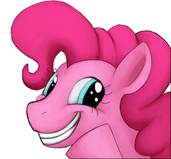 equine female feral friendship_is_magic fur horse mammal my_little_pony pink_fur pinkie_pie_(mlp) plain_background pony solo transparent_background unknown_artist