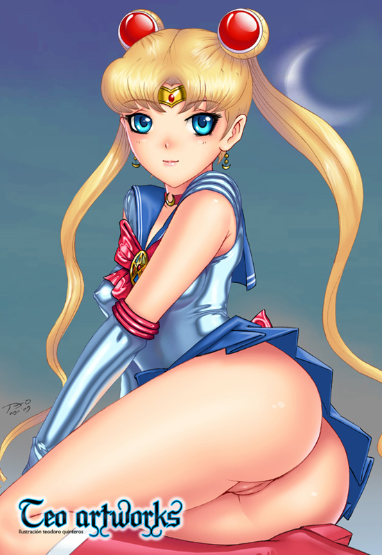 bent_over blonde blue_eyes blush long_hair oshiri paipan sailor_moon tagme teo_artworks tsukino_usagi twin_tails vagina