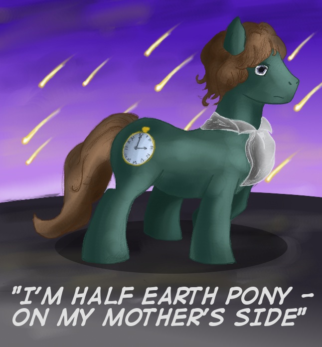blue_eyes brown_hair crossover doctor_who equine friendship_is_magic hair horse male mammal my_little_pony pony solo unknown_artist