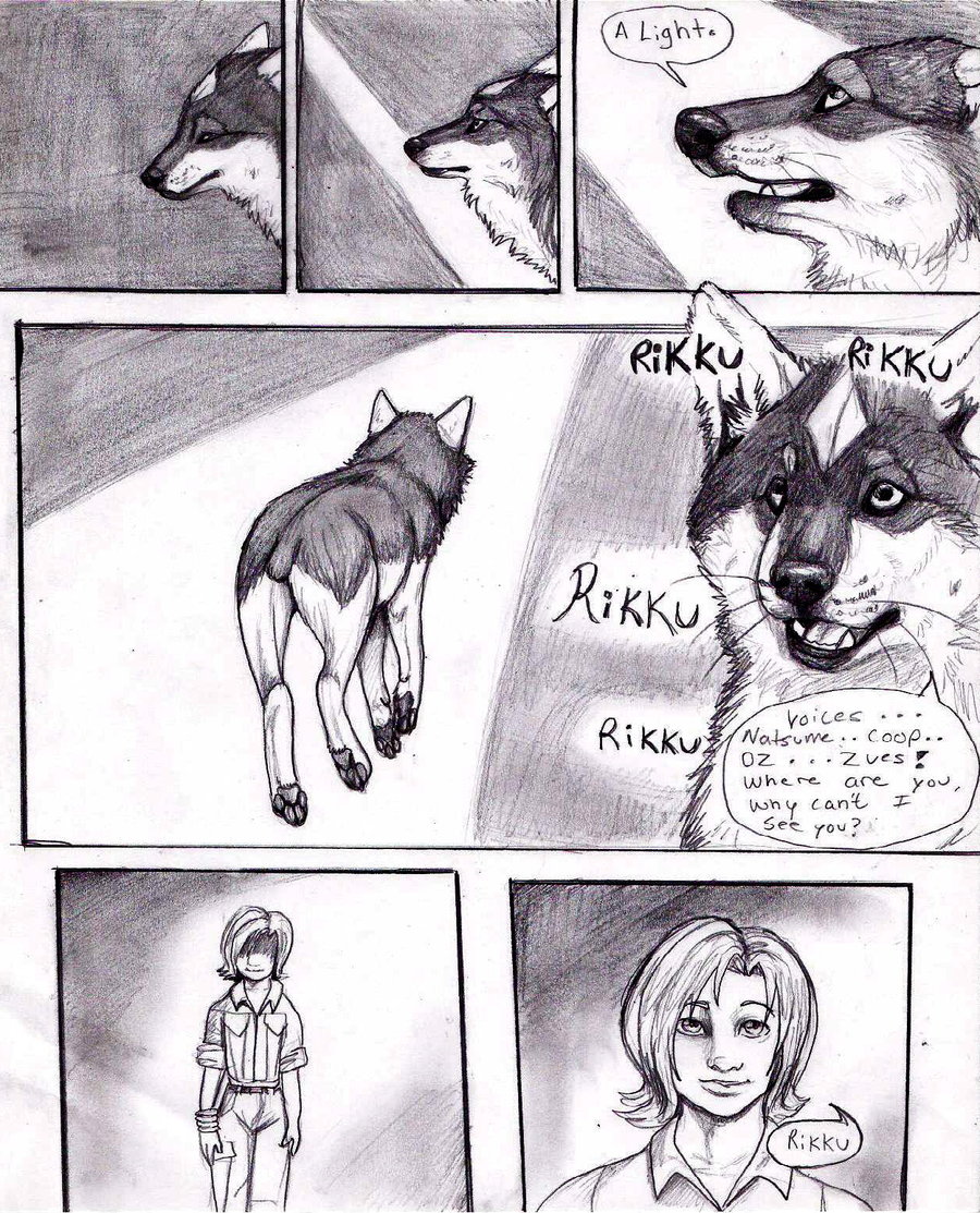 blue comic coop coop_(character) dialog dialogue female greyscale hige kiba male mammal monochrome natsume natsumewolf oz rikku text toboe tsume wolf wolf's_rain wolf's_rain wolf's_rain_next_generation wolfs_rain_next_generation