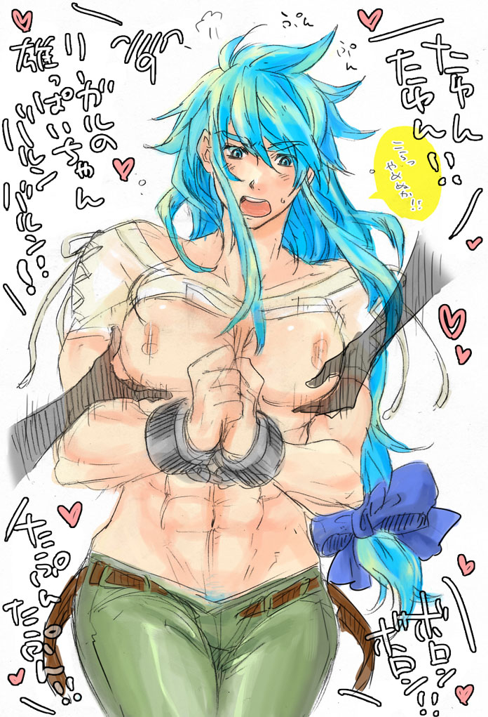 blue_hair male male_focus muscle muscles regal_bryan regal_bryant tales_of_(series) tales_of_symphonia