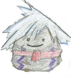 no_humans pokemon pun rock scarf short_hair silver_hair sketch tsuwabuki_daigo