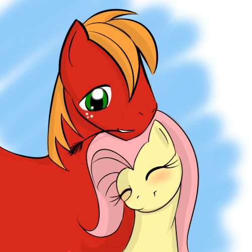 blush equine female feral fluttershy_(mlp) friendship_is_magic horse kloudmutt male mammal my_little_pony nuzzle pony