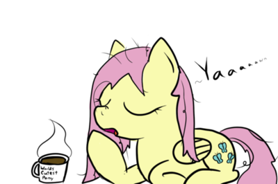 blue_eyes coffee equine female fluttershy_(mlp) friendship_is_magic horse my_little_pony pegasus pink_hair pony tanman