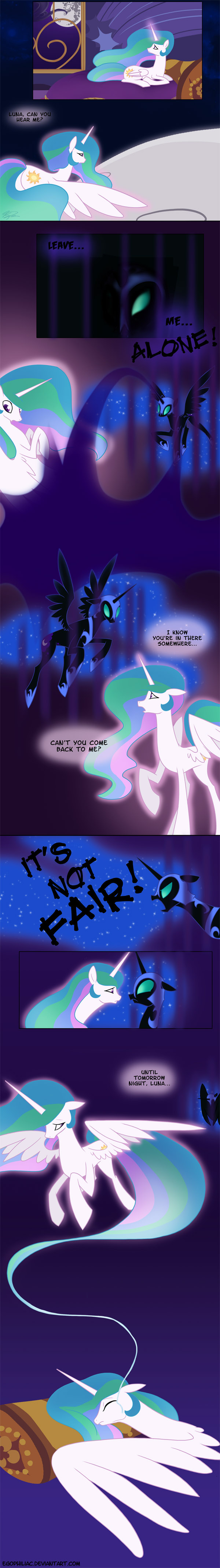 alicorn crying dream egophiliac equine female friendship_is_magic horse mare_in_the_moon my_little_pony nightmare_moon_(mlp) pegacorn pony princess_celestia_(mlp) siblings sisters