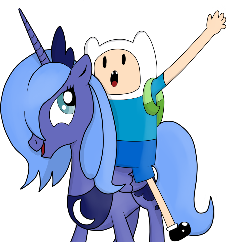 alicorn alpha_channel crossover duo equine female feral finn finn_the_human friendship_is_magic horn horse human male mammal miketheuser my_little_pony nothing_is_sacred pegacorn plain_background pony princess_luna_(mlp) transparent_background winged_unicorn wings