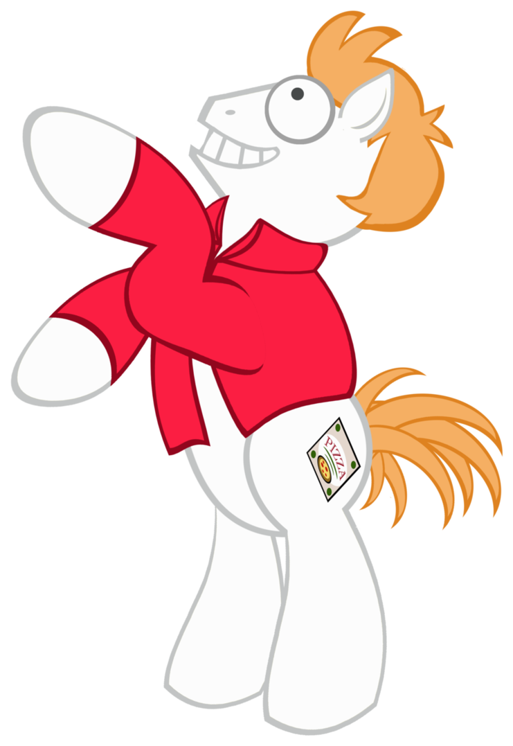 equine filly_j_fry_(mlp) food friendship_is_magic futurama horse male mammal my_little_pony philip_j._fry pizza plain_background ponification pony solo transparent_background unknown_artist