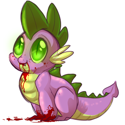 blood dezzoi dragon feral friendship_is_magic glowing_eyes green_eyes male my_little_pony plain_background scalie solo spike_(mlp) transparent_background