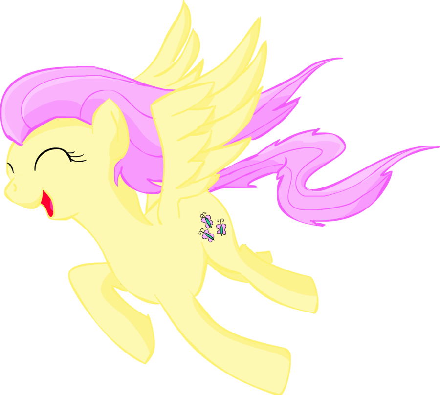 cute cyb3rwaste equine eyes_closed female feral fluttershy_(mlp) friendship_is_magic hair horse mammal my_little_pony pegasus pink_hair plain_background pony transparent_background wings