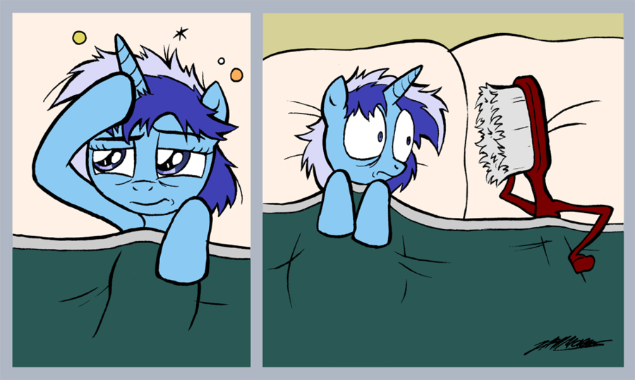 bed brushie_brushie_brushie colgate_(mlp) comic equine female feral friendship_is_magic hangover horn horse in_bed mammal morning_after my_little_pony pony tooth_brush toothbrush tousled unicorn will_draw_for_food willdrawforfood1