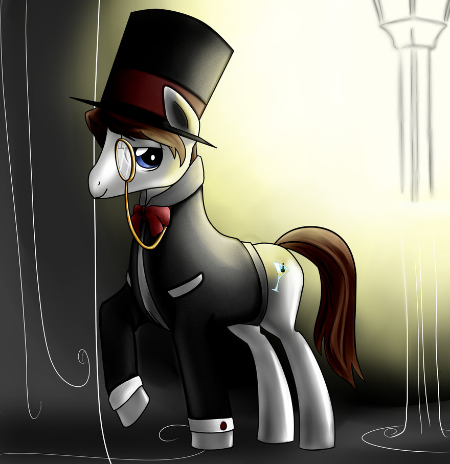 eyewear feral friendship_is_magic gentlecolt hat horse male mammal martini monocle my_little_pony pony solo top_hat unknown_artist unknown_pony