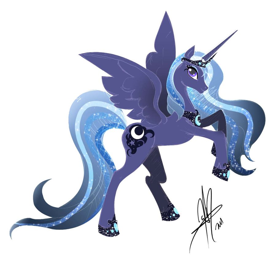 alicorn equine female friendship_is_magic horse my_little_pony pegacorn pony princess_luna_(mlp) sparkle