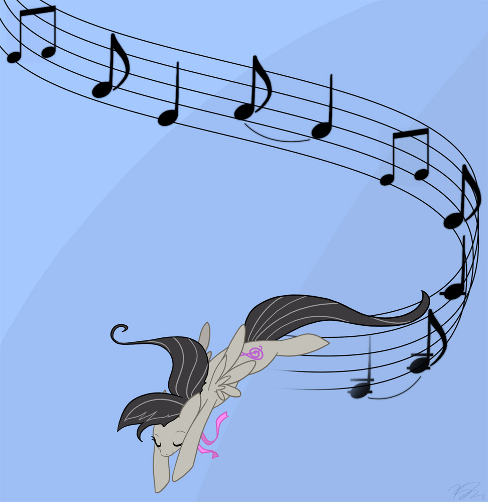 cutie_mark equine female feral flying friendship_is_magic hair mammal my_little_pony octavia_(mlp) pegasus ribbons solo unknown_artist wings