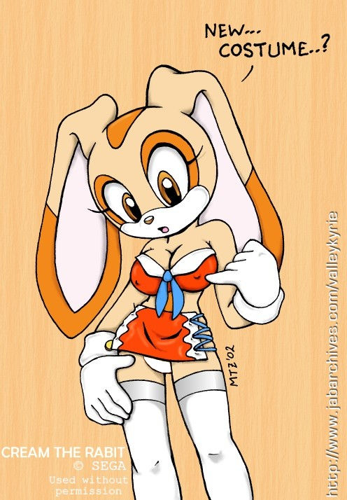 breasts clothed clothing costume cream_the_rabbit female gloves miniskirt sega skimpy solo sonic_(series) vkyrie