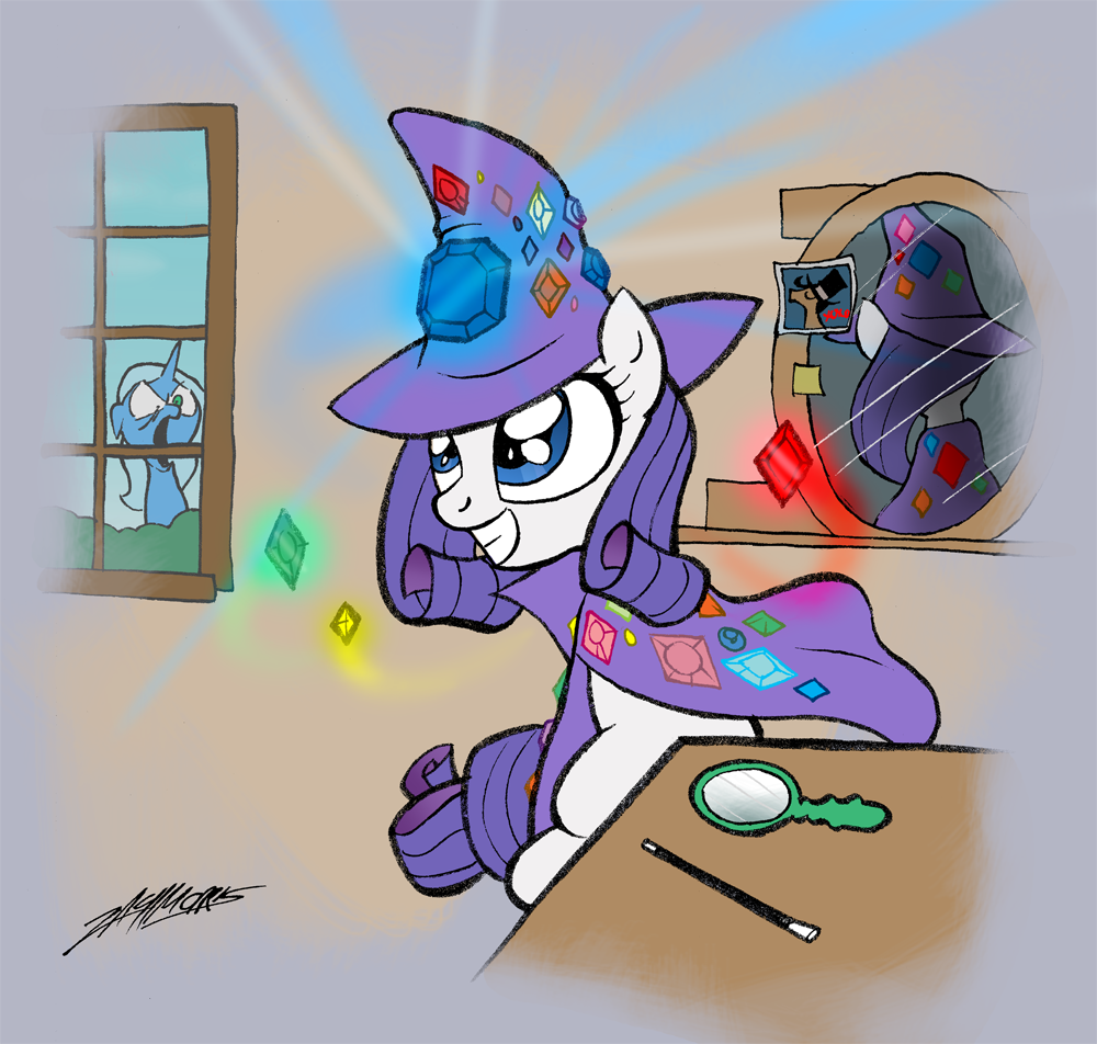 female feral friendship_is_magic gem horn horse mammal my_little_pony pony rage rarity_(mlp) thief trixie_(mlp) unicorn will_draw_for_food willdrawforfood1