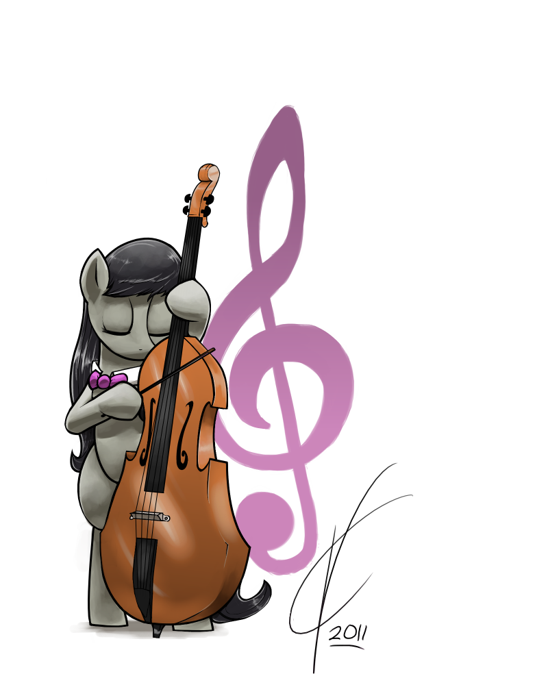 black_hair bow_(stringed_instrument) bow_tie cello equine eyes_closed female friendship_is_magic hair horse mammal music musical_instrument my_little_pony octavia_(mlp) plain_background pony solo unknown_artist white_background