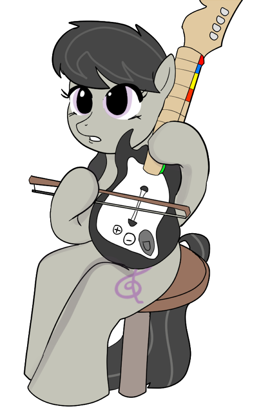 doing_it_wrong equine female friendship_is_magic game games guitar_hero horse mammal music my_little_pony octavia_(mlp) plain_background pony solo unknown_artist white_background