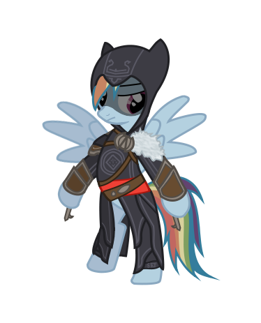 assassin's_creed assassin's_creed blue_fur equine female friendship_is_magic fur horse mammal my_little_pony pegasus plain_background pony rainbow_dash_(mlp) sefling solo transparent_background video_games wings